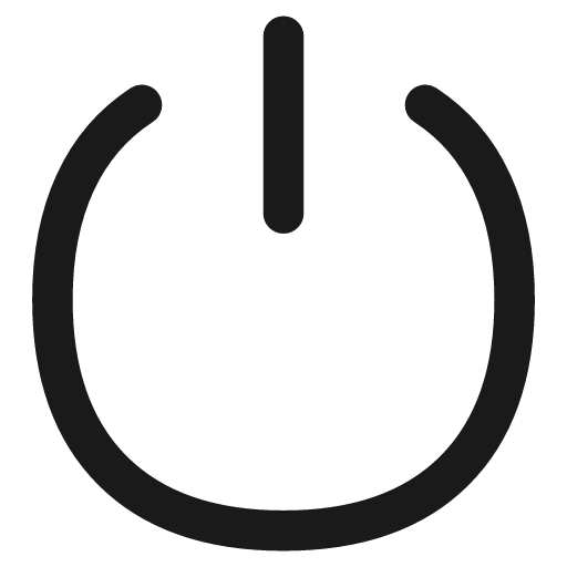 Button power 1 icon, line style, from Flex free icons