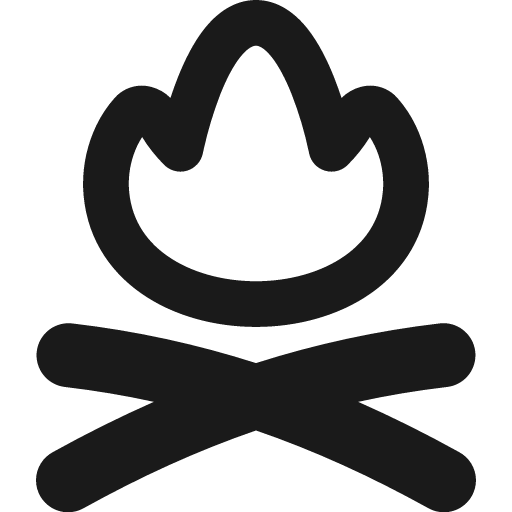 Campfire remix icon, solid style, from Flex free icons