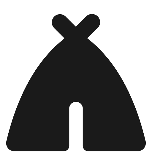Camping tent solid icon, filled style, from Flex free icons