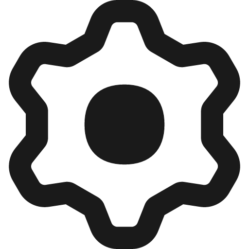 Cog remix icon, solid style, from Flex free icons