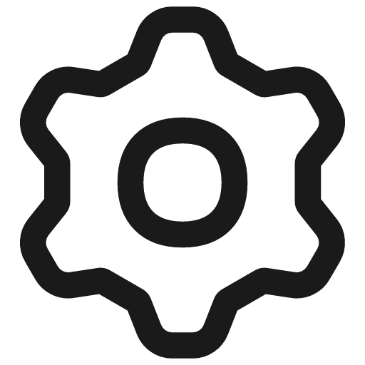 Cog icon, line style, from Flex free icons