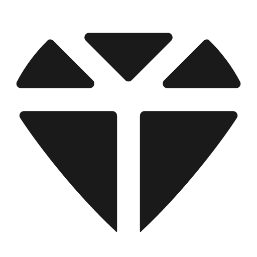 Diamond 1 solid icon, filled style, from Flex free icons