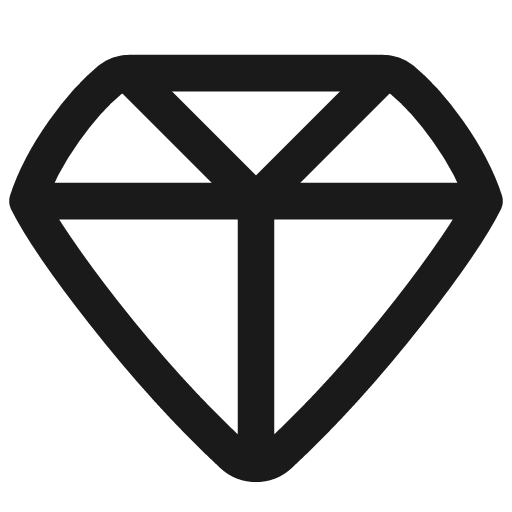 Diamond 1 icon, line style, from Flex free icons