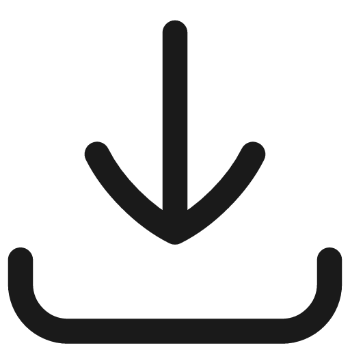 Download tray icon, line style, from Flex free icons