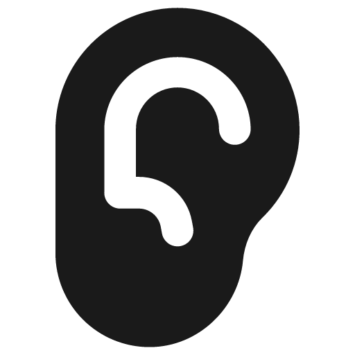 Ear speciality solid icon, filled style, from Flex free icons