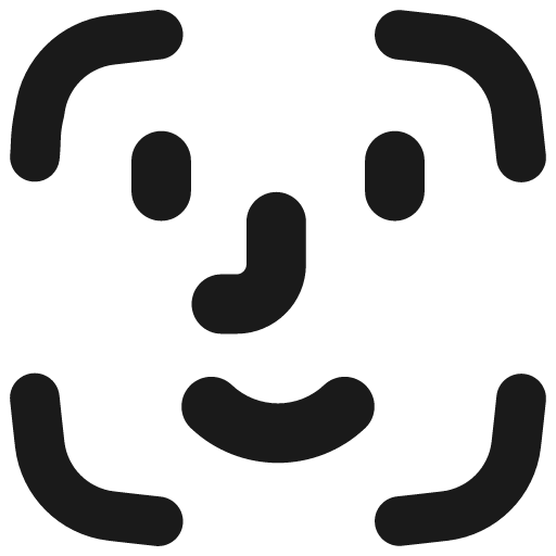Face scan 1 remix icon, solid style, from Flex free icons