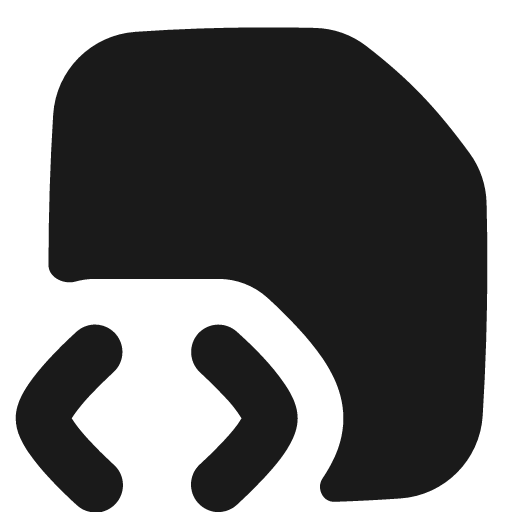File code 1 solid icon, filled style, from Flex free icons