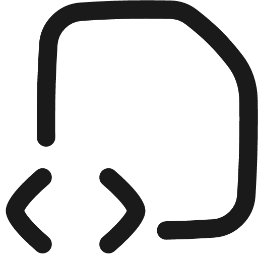 File code 1 icon, line style, from Flex free icons