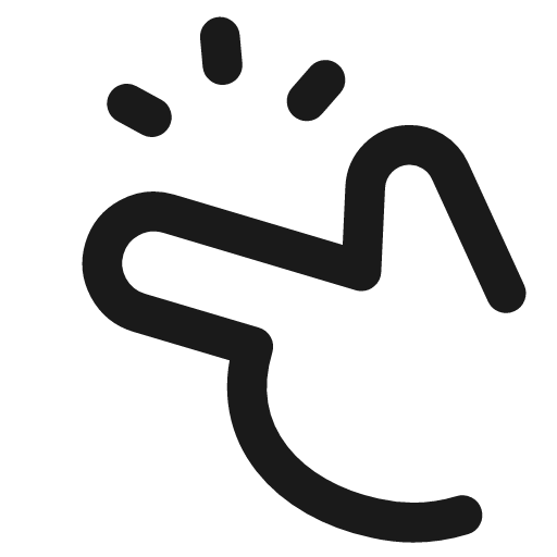 Finger snapping icon, line style, from Flex free icons