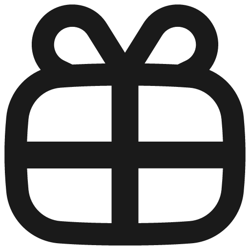 Gift 2 remix icon, solid style, from Flex free icons