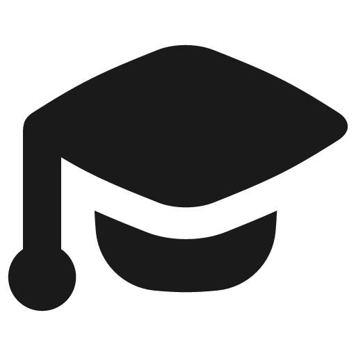 Graduation cap solid icon, filled style, from Flex free icons