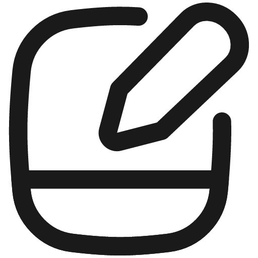 Hand held tablet writing icon, line style, from Flex free icons