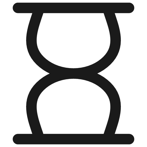 Hourglass icon, line style, from Flex free icons