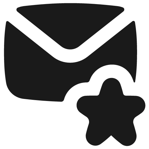 Inbox favorite solid icon, filled style, from Flex free icons