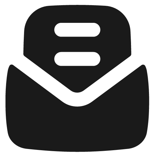 Inbox open solid icon, filled style, from Flex free icons