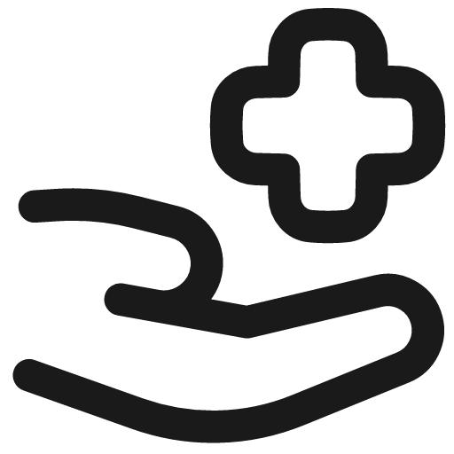 Insurance hand 1 icon, line style, from Flex free icons
