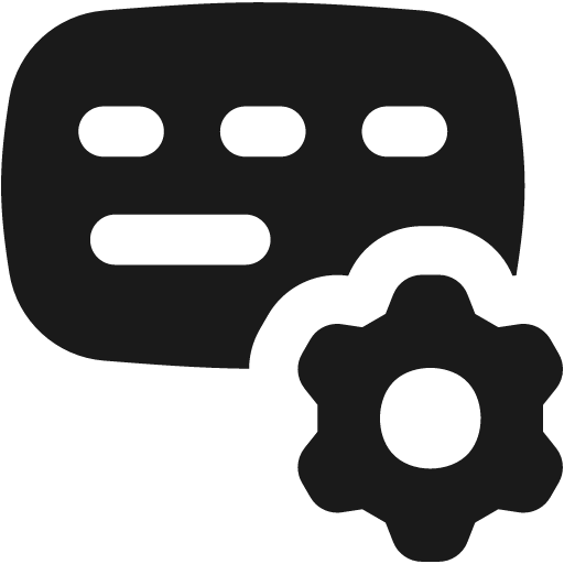 Keyboard option setting gear solid icon, filled style, from Flex free icons
