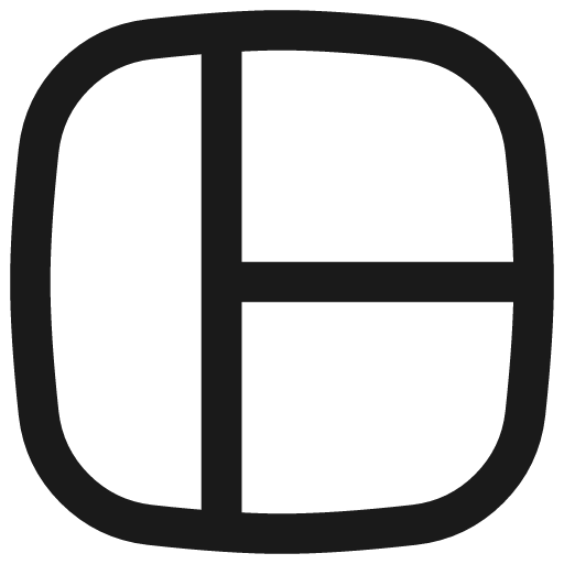 Layout window 1 icon, line style, from Flex free icons
