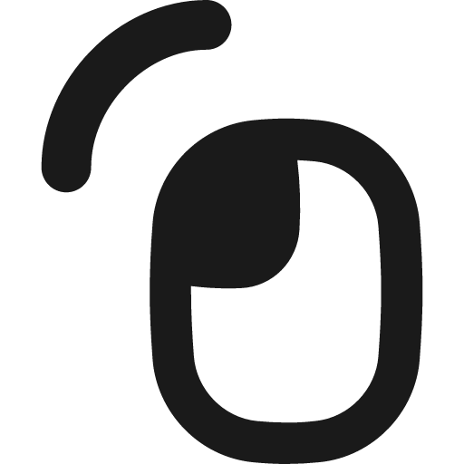 Left click remix icon, solid style, from Flex free icons