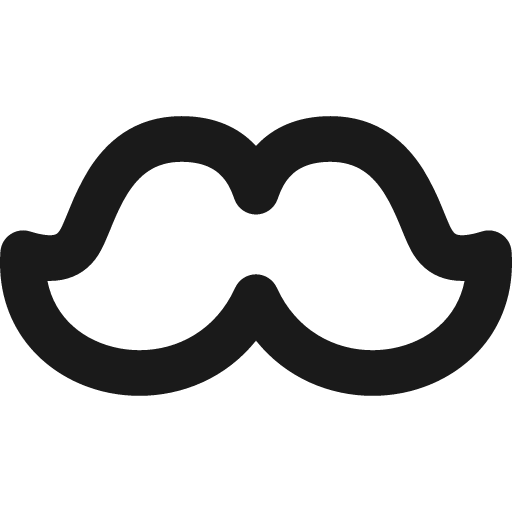 Moustache remix icon, solid style, from Flex free icons