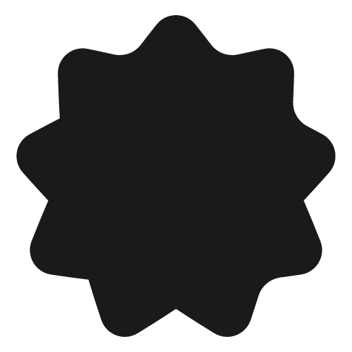 New badge highlight solid icon, filled style, from Flex free icons