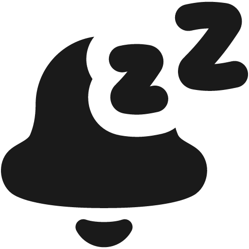 Notification alarm snooze solid icon, filled style, from Flex free icons