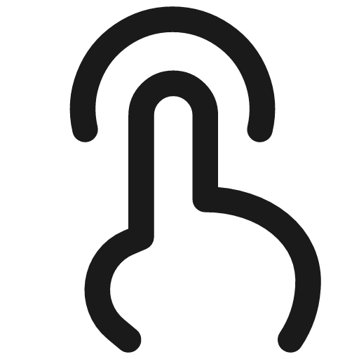 One finger tap icon, line style, from Flex free icons