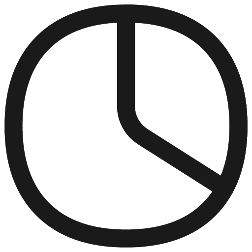 Pie chart icon, line style, from Flex free icons