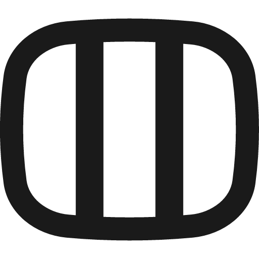 Rectangle split thirds remix icon, solid style, from Flex free icons