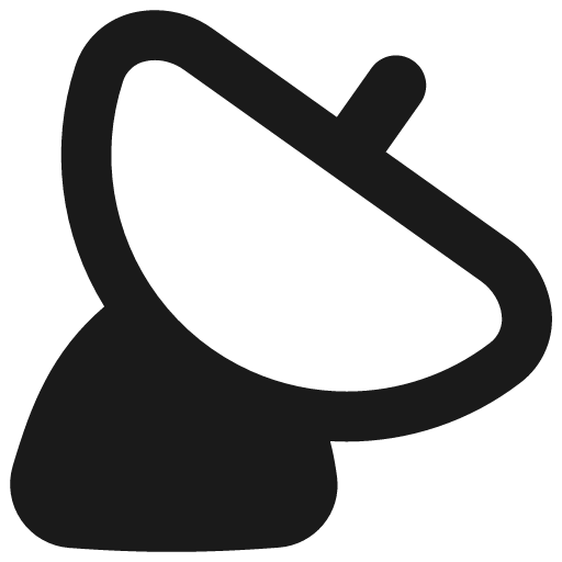 Satellite dish remix icon, solid style, from Flex free icons