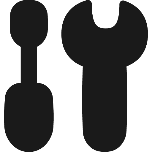 Screwdriver wrench solid icon, filled style, from Flex free icons