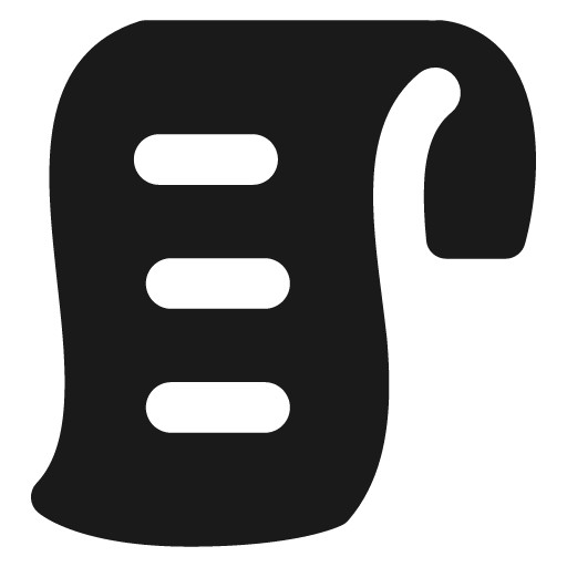 Script 2 solid icon, filled style, from Flex free icons