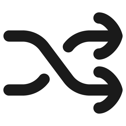 Shuffle line arrow remix icon, solid style, from Flex free icons