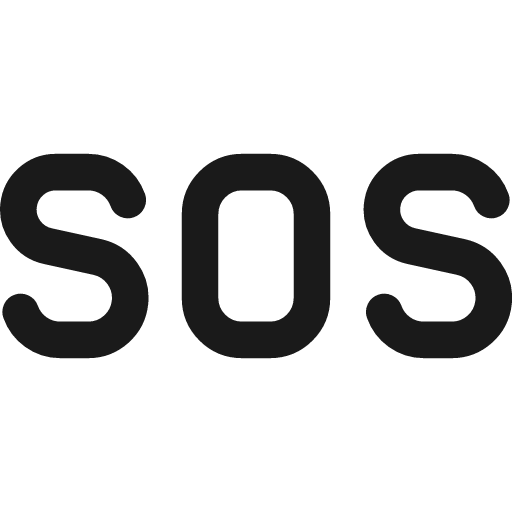 Sos help emergency sign icon, line style, from Flex free icons