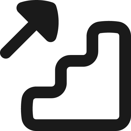 Stairs 1 remix icon, solid style, from Flex free icons