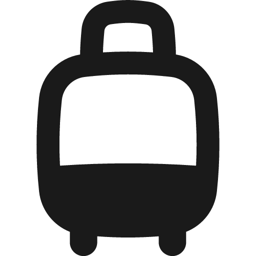 Suitcase rolling remix icon, solid style, from Flex free icons