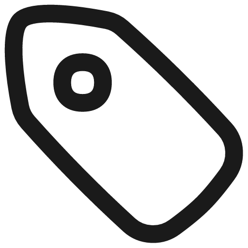 Tag icon, line style, from Flex free icons
