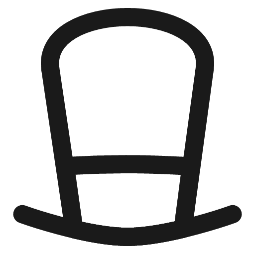 Tall hat icon, line style, from Flex free icons