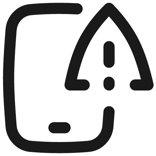 Threat phone icon, line style, from Flex free icons