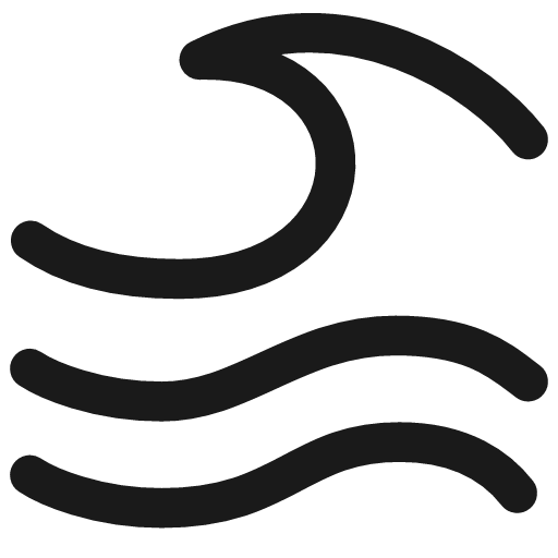 Tidal wave icon, line style, from Flex free icons