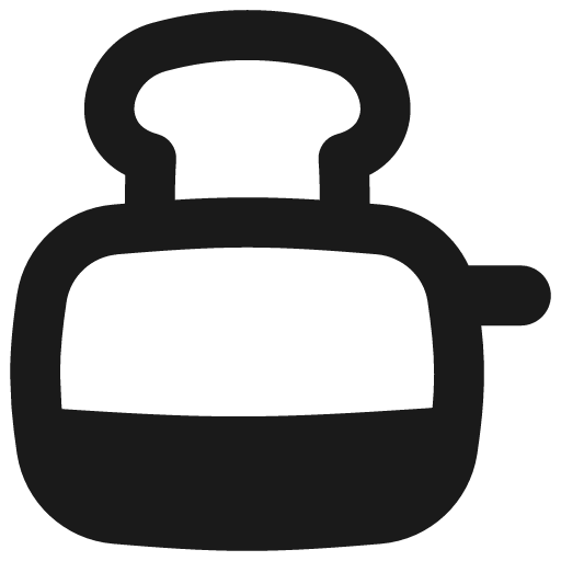 Toaster remix icon, solid style, from Flex free icons