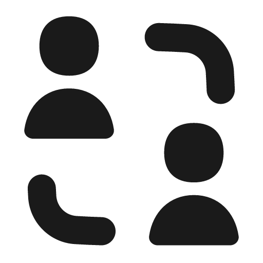 User collaborate group solid icon, filled style, from Flex free icons