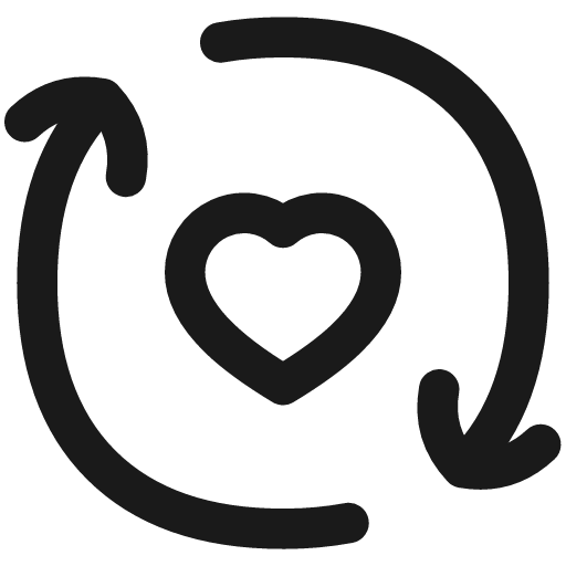 User feedback heart icon, line style, from Flex free icons