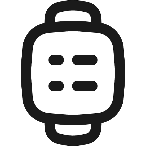 Watch square menu icon, line style, from Flex free icons