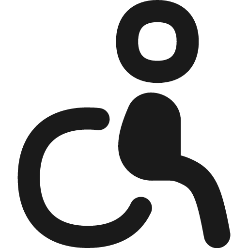 Wheelchair 1 remix icon, solid style, from Flex free icons