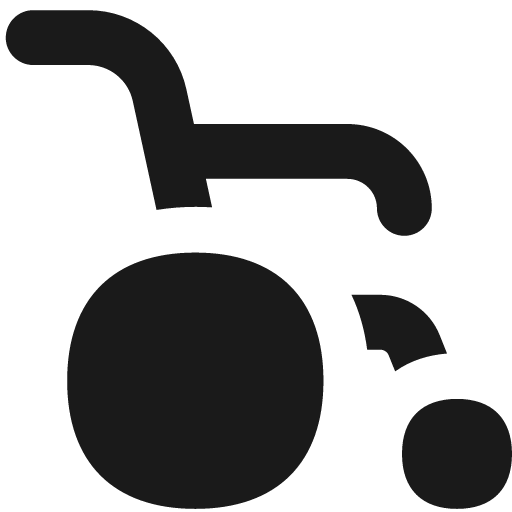 Wheelchair solid icon, filled style, from Flex free icons
