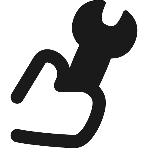 Wrench hand remix icon, solid style, from Flex free icons