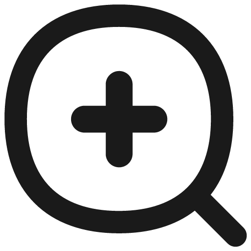 Zoom in remix icon, solid style, from Flex free icons