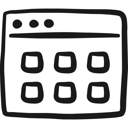 App window layout icon, solid style, from Freehand free icons