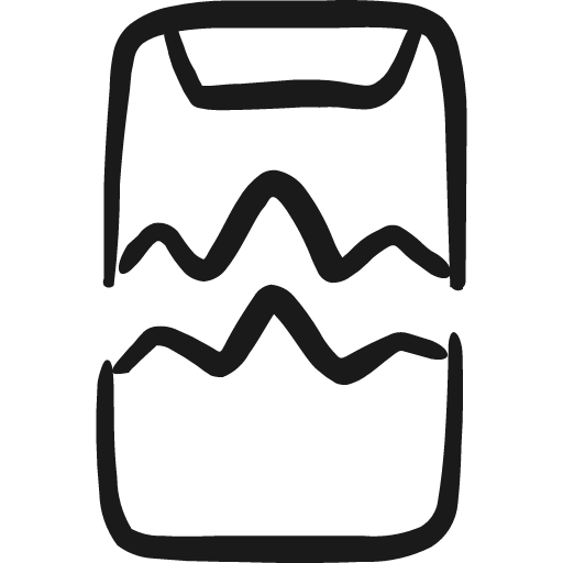 Broken smartphone 1 icon, solid style, from Freehand free icons